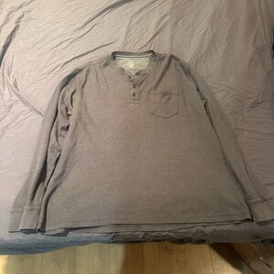 Men's Classic Gray Long Sleeve Henley